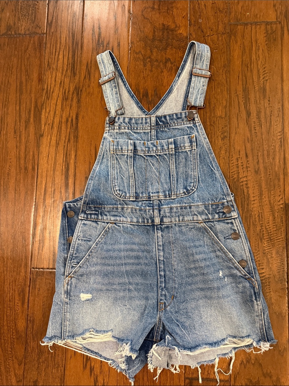 Abercrombie & Fitch NWOT Denim Overall Shorts - SMALL